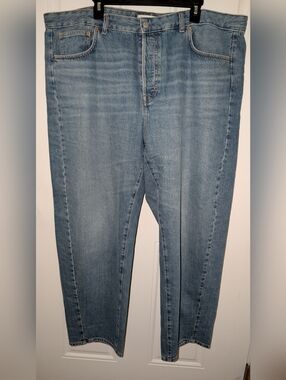 Madewell Curvy Pieced Barrel-Leg Jean Size 18W Blue NWT